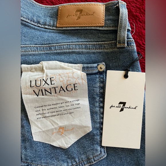 NWT 7 For All Man Kind Luxe Vintage Roxanne Ankle Slim Cigarette Jeans Size 30 - Picture 6 of 14
